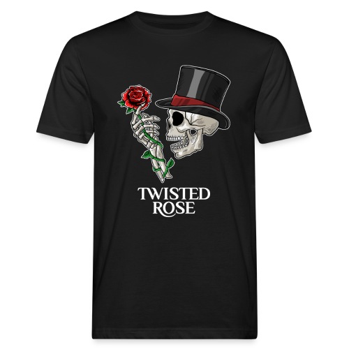 Twisted Rose Skull - Männer Bio-T-Shirt