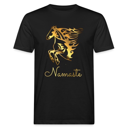 Namaste Horse On Fire - Männer Bio-T-Shirt