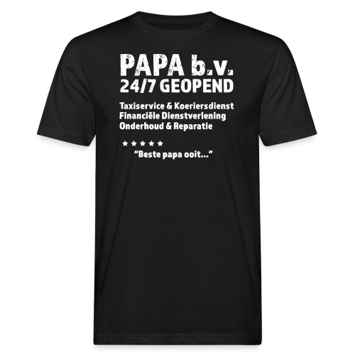 Papa b.v. grappig shirt voor vaderdag - Mannen Bio-T-shirt