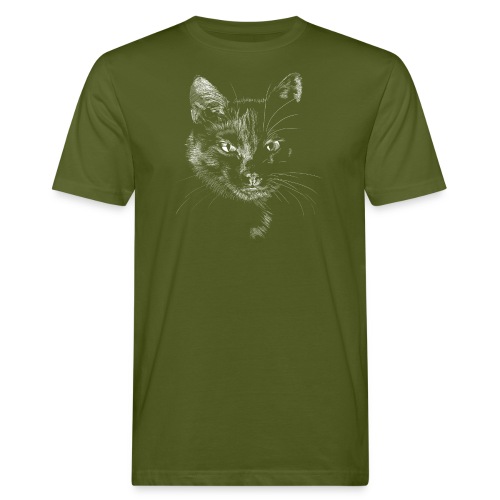 Schwarze Katze - Männer Bio-T-Shirt