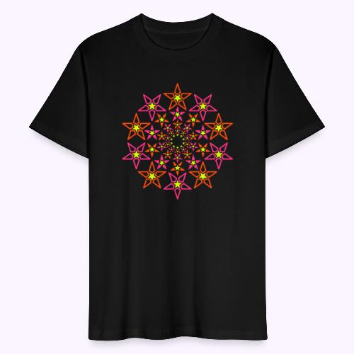 fraktalna gwiazda 3-kolorowy neon - Ekologiczna koszulka męska