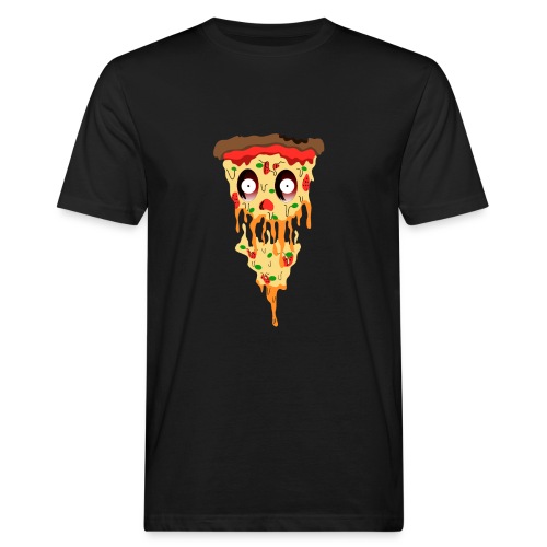 Schockierte Horror Pizza - Männer Bio-T-Shirt