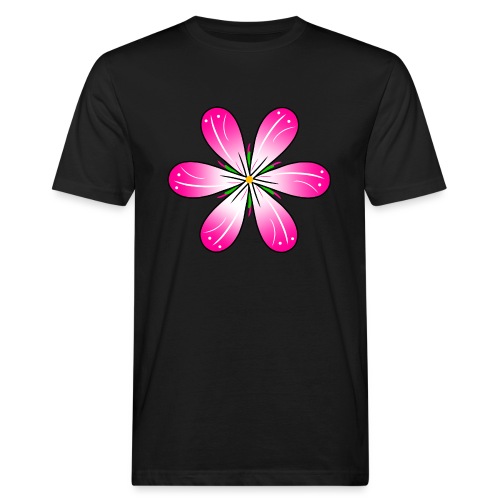 pinke Blüte Blumenmuster Blumenranke Blumenwiese - Männer Bio-T-Shirt