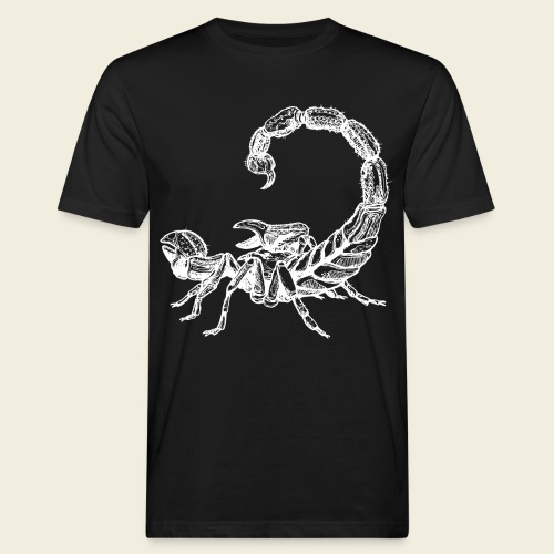 Skorpion weiß - Männer Bio-T-Shirt