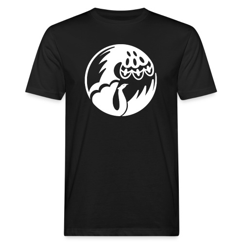 Pfau weiss - Männer Bio-T-Shirt