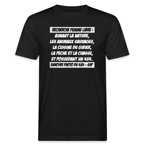 recherche femme libre v2 gris - T-shirt bio Homme