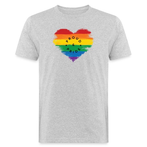LGBT kolory serce i słowa duma i duma - Ekologiczna koszulka męska