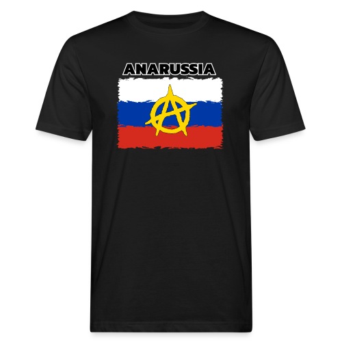 Anarussia Russia Flag Anarchy - Männer Bio-T-Shirt