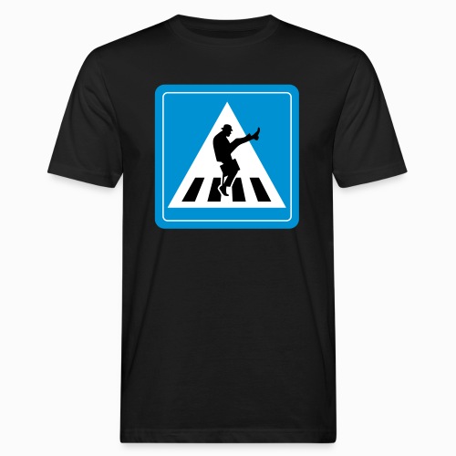 Silly walk zebrapad verkeersbord Zierikzee Zeeland - Mannen Bio-T-shirt
