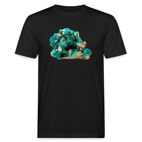 Dioptas Mineral Kupfersmaragd Silikat Kristall - Männer Bio-T-Shirt
