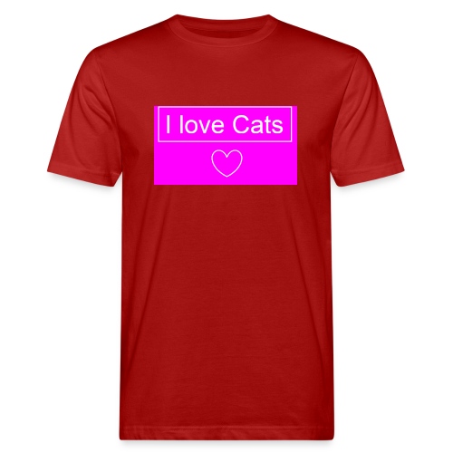 Ich liebe Katzen - Männer Bio-T-Shirt