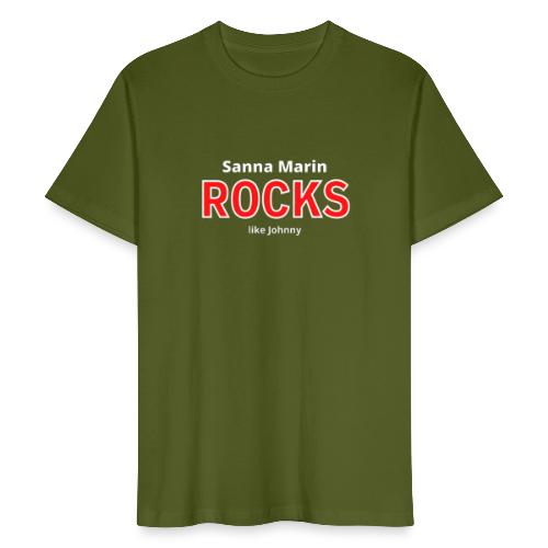 Sanna Marin Rocks like Johnny - Miesten luonnonmukainen t-paita