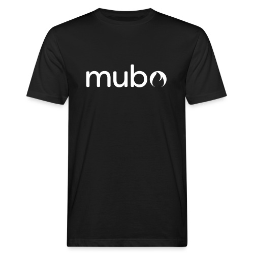 mubo logo Word White - Men's Organic T-Shirt
