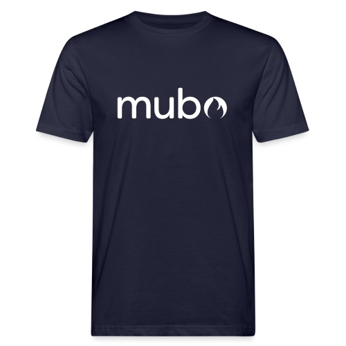 mubo logo Word White - Men's Organic T-Shirt