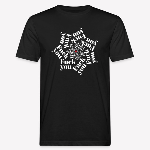 Fuck You - Mandala Star (hvit) - Økologisk T-skjorte for menn