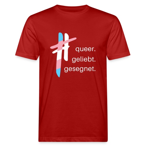 queer.geliebt.gesegnet - trans* - Männer Bio-T-Shirt