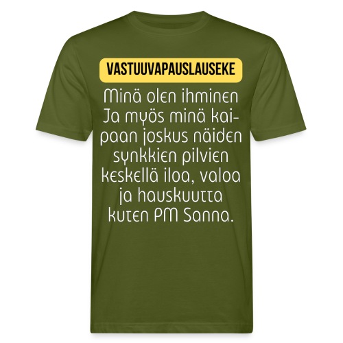 Bilettäjän vastuuvapauslauseke - Miesten luonnonmukainen t-paita