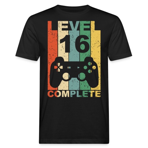 16. Geburtstag 16 Jahre Level Complete - Männer Bio-T-Shirt