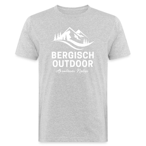 Bergisch Outdoor Logo White - Männer Bio-T-Shirt