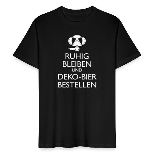 Ruhig bleiben und Deko-Bier bestellen Umhängetasc - Männer Bio-T-Shirt