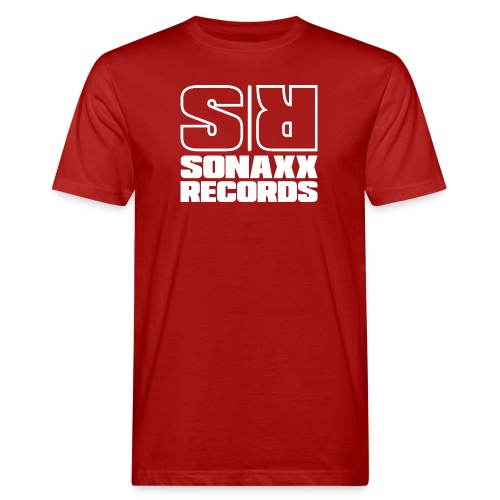 Sonaxx Records Logo weiss (quadratisch) - Männer Bio-T-Shirt