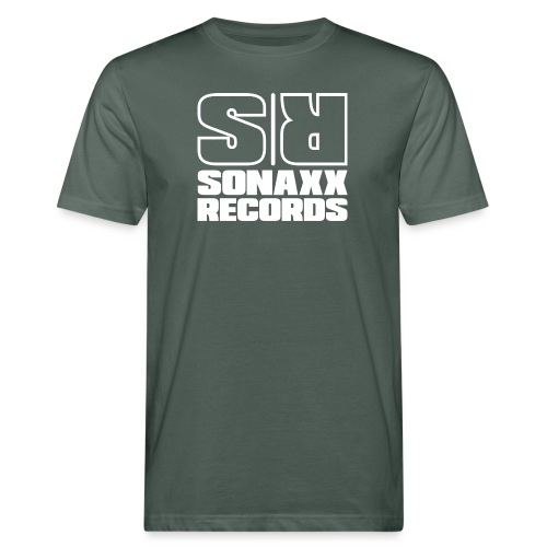 Sonaxx Records Logo weiss (quadratisch) - Männer Bio-T-Shirt