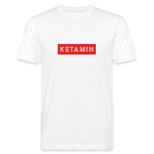 KETAMIN Rock Star - White/Red - Modern - Men's Organic T-Shirt