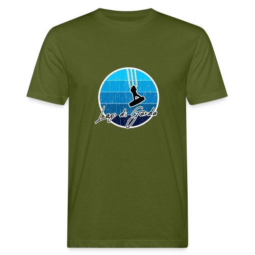 Kitesurfer, Kiten, Kitesurfing am Gardasee/Italien - Männer Bio-T-Shirt