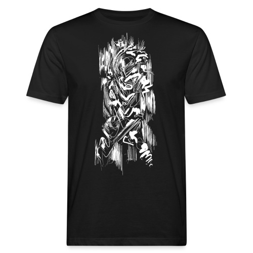 Samurai / White - Abstract Tatoo - Men's Organic T-Shirt