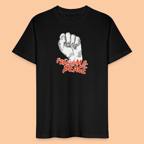 Fist raised for peace and freedom - Men's Organic T-Shirt