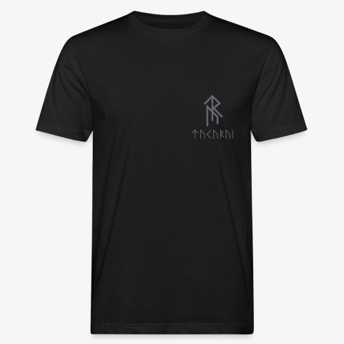 Logo & Schild (Grau 2) - Männer Bio-T-Shirt