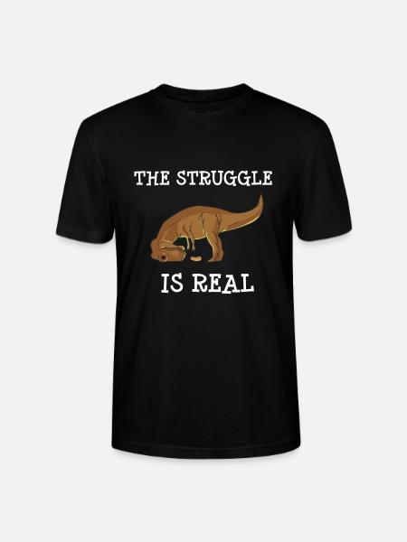 Trex Dinosaur Funny - Stanley/Stella CRAFTER Unisex Organic T-Shirt - black