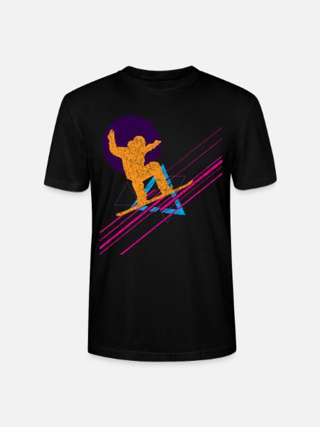 Snowboard Winterurlaub Schnee - Stanley/Stella Unisex Bio-T-Shirt CRAFTER - Schwarz