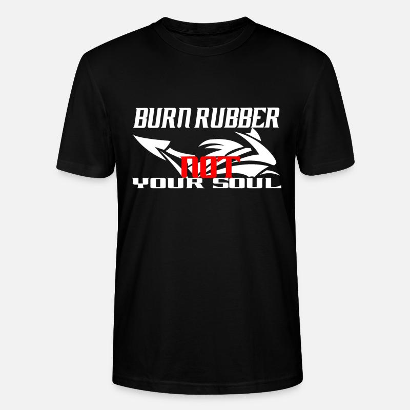 Motorrad Burn Rubber | Bstyled - Stanley/Stella Unisex Bio-T-Shirt CRAFTER - Schwarz