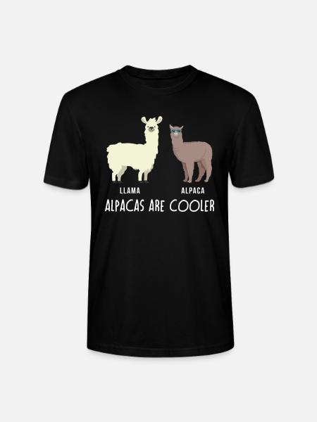 Alpaca Lama - Stanley/Stella CRAFTER Unisex Organic T-Shirt - black