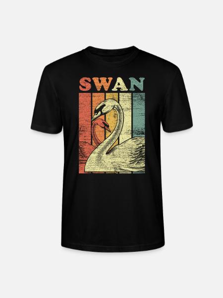 Swan bird - Stanley/Stella CRAFTER Unisex Organic T-Shirt - black