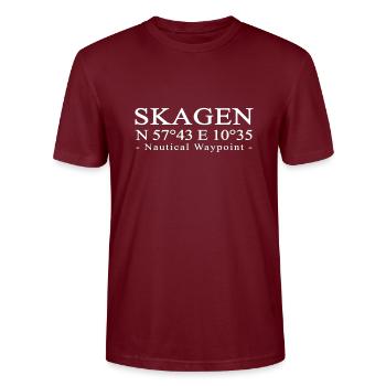 Skagen Nautique - T-shirt bio CRAFTER Stanley Stella Unisexe - bordeaux - Devant - Alina (178cm) & Michal (187cm)