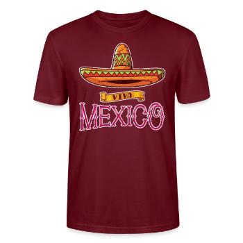 Mexique sombrero - T-shirt bio CRAFTER Stanley Stella Unisexe - bordeaux - Devant - Alina (178cm) & Michal (187cm)