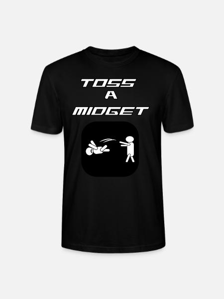 Funny And Awesome Toss Tshirt Design TOSS A MIDGET - Stanley/Stella CRAFTER Unisex Organic T-Shirt - black