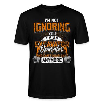 Bagger Fahrer - Stanley/Stella Unisex Bio-T-Shirt CRAFTER - Schwarz - Vorne - Alina (178cm) & Michal (187cm)