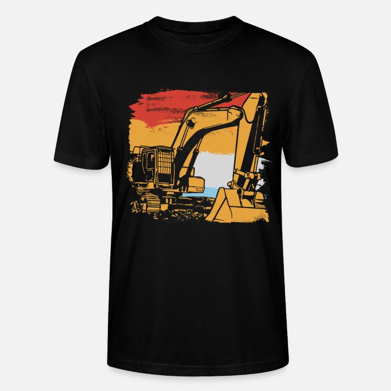 Bagger Schaufel - Stanley/Stella Unisex Bio-T-Shirt CRAFTER - Schwarz