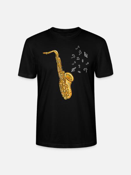 Saxophone musical instrument - Stanley/Stella CRAFTER Unisex Organic T-Shirt - black