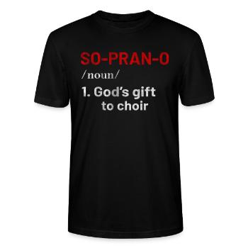Sopran Stimme - Stanley/Stella Unisex Bio-T-Shirt CRAFTER - Schwarz - Vorne - Alina (178cm) & Michal (187cm)