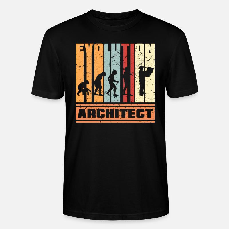 Evolution Architektur - Stanley/Stella Unisex Bio-T-Shirt CRAFTER - Schwarz