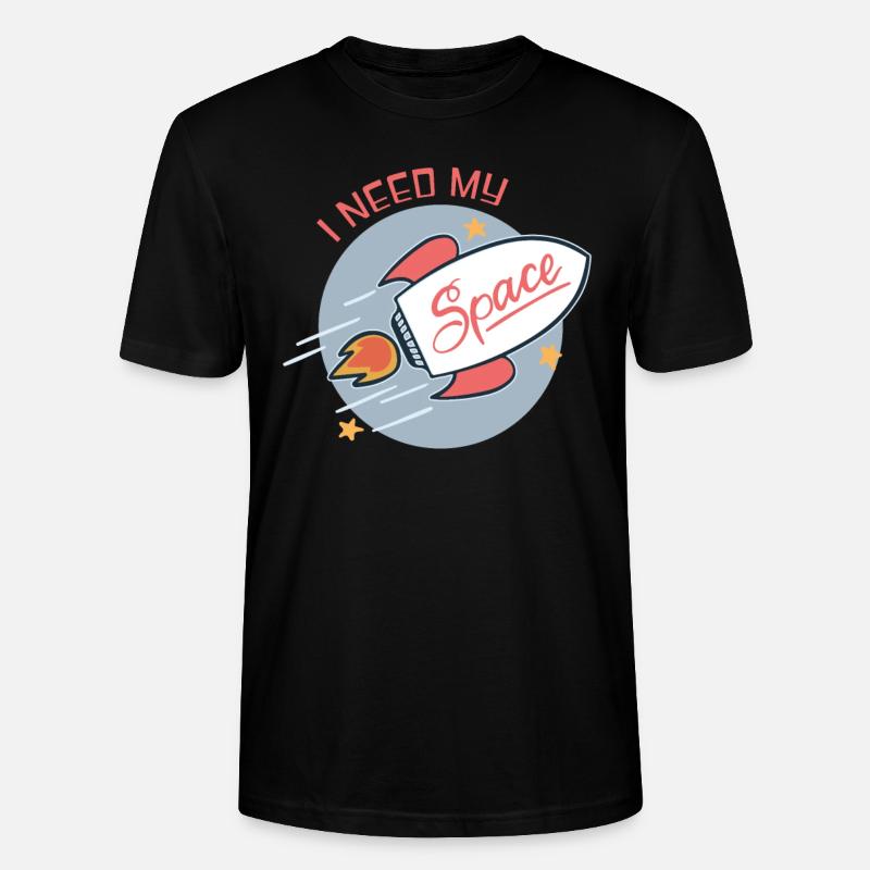 Weltraum Rakete - Stanley/Stella Unisex Bio-T-Shirt CRAFTER - Schwarz