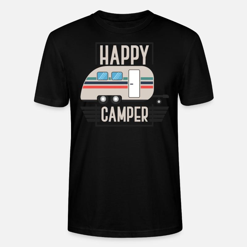 Happy Camper - Stanley/Stella Unisex Bio-T-Shirt CRAFTER - Schwarz