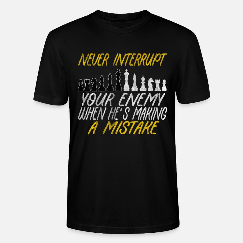 Adversaires d'échecs - T-shirt bio CRAFTER Stanley Stella Unisexe - noir