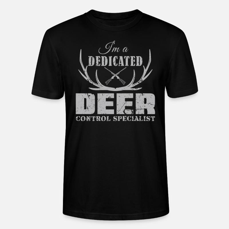Hirsch Jagd - Stanley/Stella Unisex Bio-T-Shirt CRAFTER - Schwarz