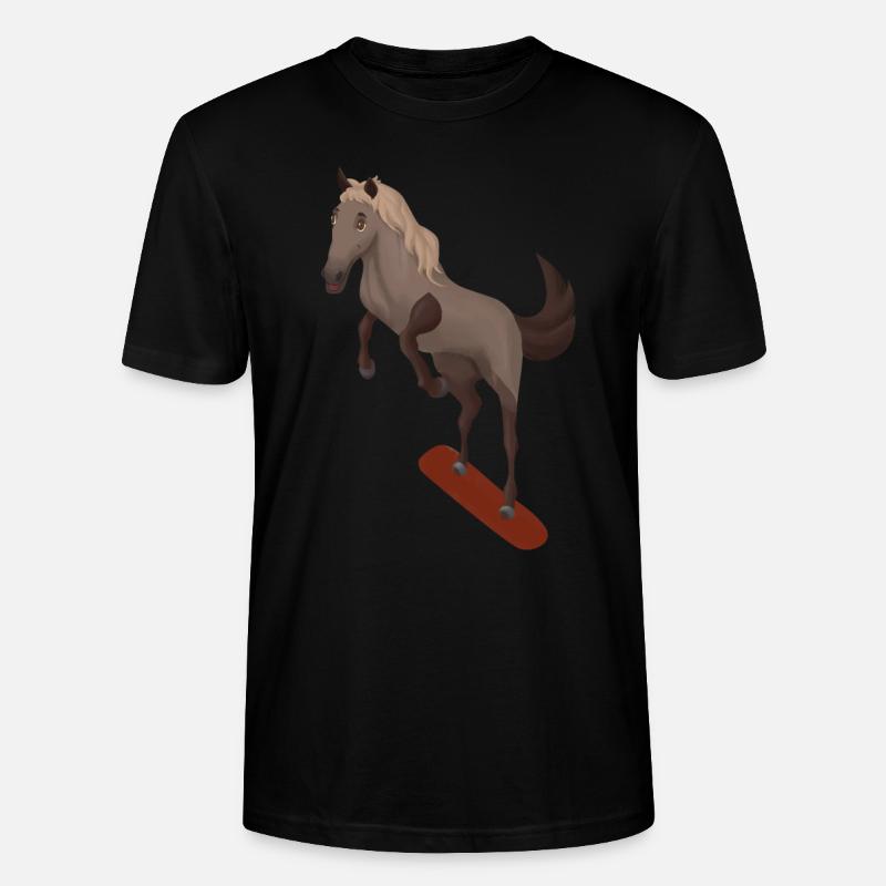 Snowboard Pferd Snowboarding Pferdenarr Geschenk - Stanley/Stella Unisex Bio-T-Shirt CRAFTER - Schwarz