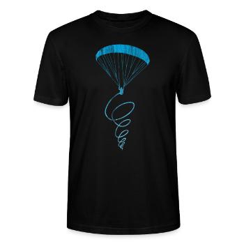 Gleitschirmfliegen Physik - Stanley/Stella Unisex Bio-T-Shirt CRAFTER - Schwarz - Vorne - Alina (178cm) & Michal (187cm)